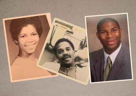 Photographs of John Poole, his mother and his father