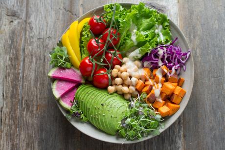 Colorful salad plate