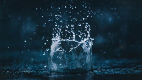 close up of water splash