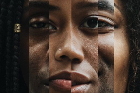 Amalgamation of African American women's faces