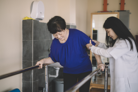 Stroke care by physical therapist