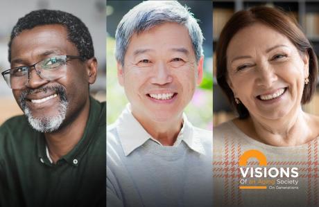 Photo of older Black man, older Asian man, older woman
