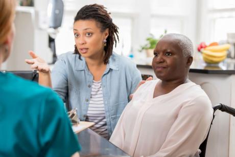 Nurse addresses daughter instead of patient