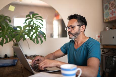 Man working from home
