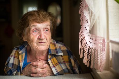 Older traumatized woman