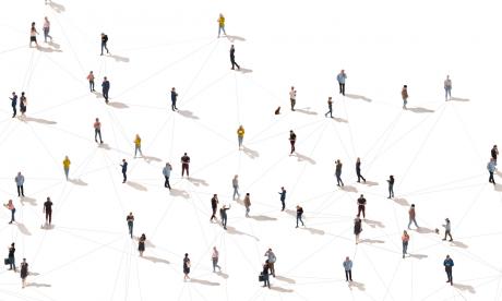 connections of diverse people illustration