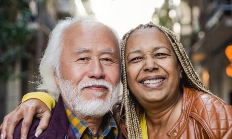 Happy older couple