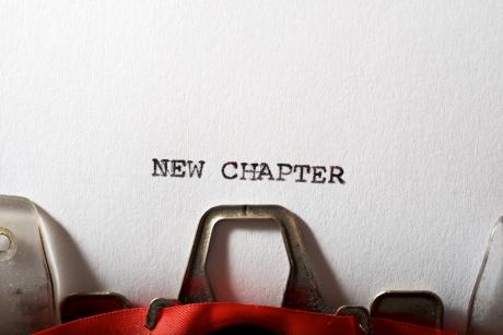 New Chapter typed in typewriter
