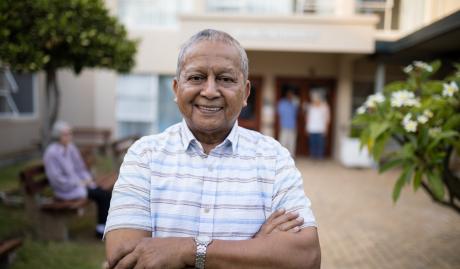 Man who likes senior living