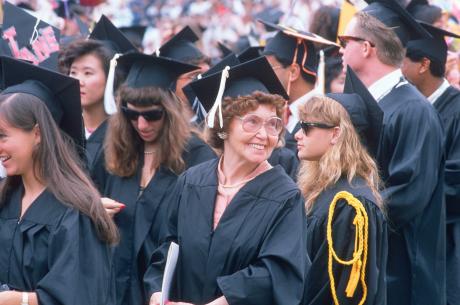 Older woman graduates from college